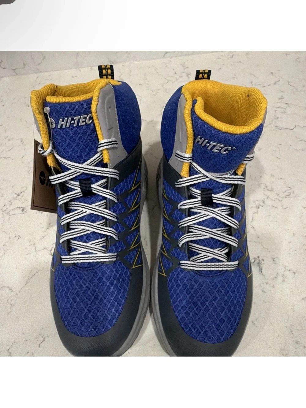 Hi-Tec Demolisher Mid Men's Hiking Boots Blue/Gray/Yellow US 8 M CH80046M-DM